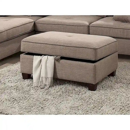 Canapé d'angle 3 pièces en tissu