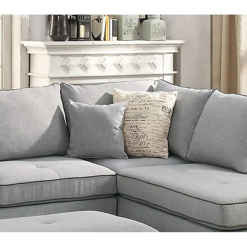 Canapé d'angle 3 pièces en tissu