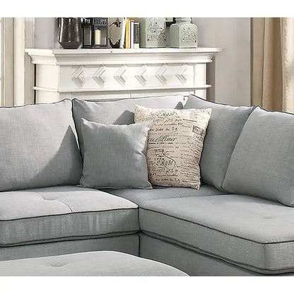 Canapé d'angle 3 pièces en tissu