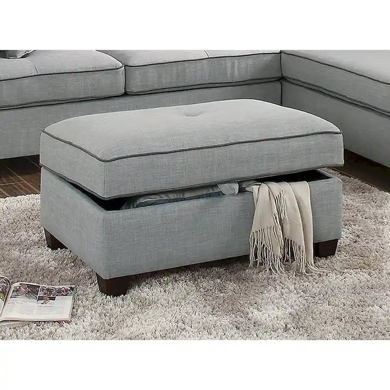 Canapé d'angle 3 pièces en tissu