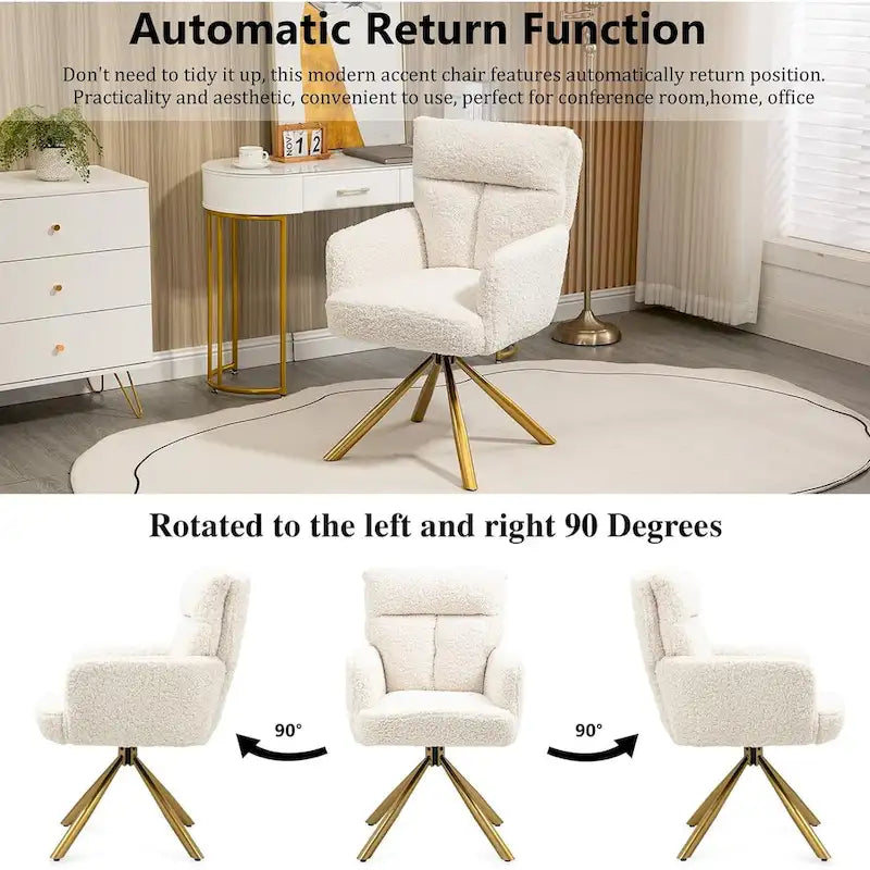 Fauteuil pivotant Howtai pour salon, cuisine et salle à manger