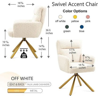 Fauteuil pivotant Howtai pour salon, cuisine et salle à manger