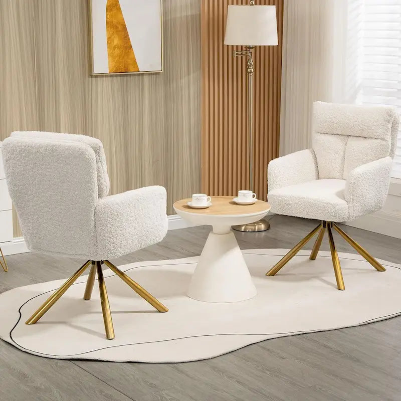 Fauteuil pivotant Howtai pour salon, cuisine et salle à manger