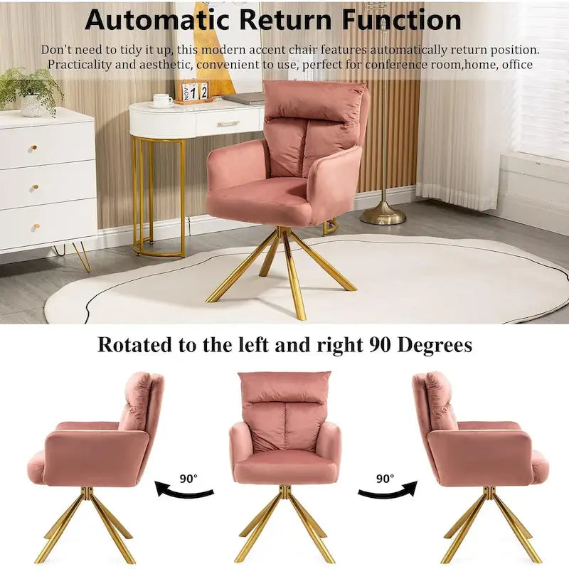 Fauteuil pivotant Howtai pour salon, cuisine et salle à manger