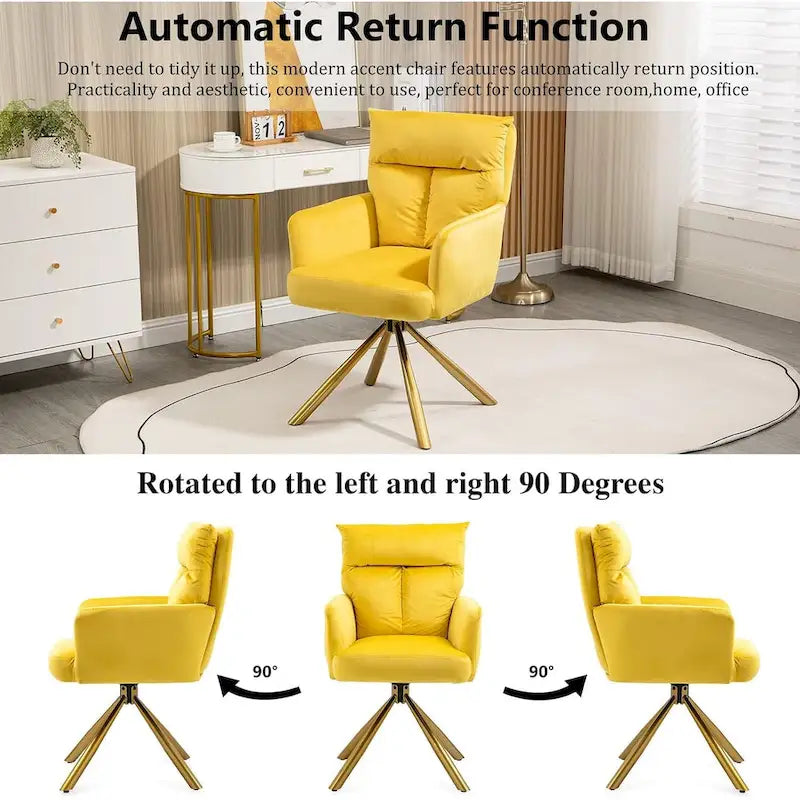 Fauteuil pivotant Howtai pour salon, cuisine et salle à manger