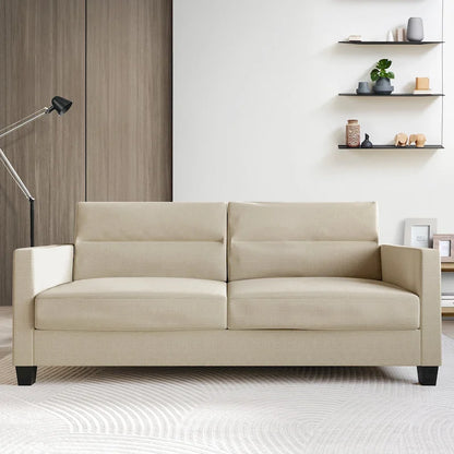 CraftPorch Clean and Minimalist Linen Upholstered Sofa