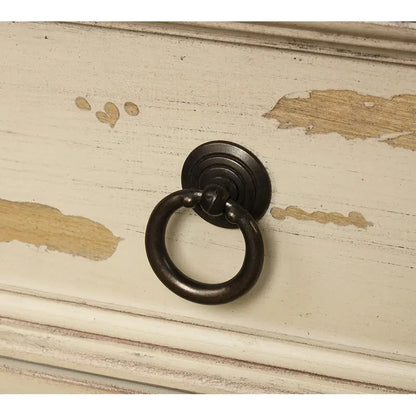 Console Nestfair en bois massif avec 3 tiroirs et une étagère