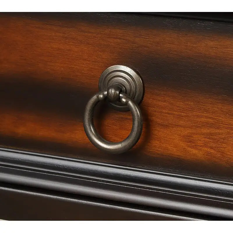 Console Nestfair en bois massif avec 3 tiroirs et une étagère