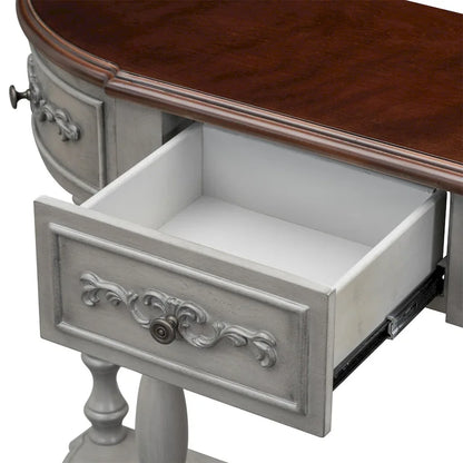 Console incurvée Merax avec 4 tiroirs et 1 étagère