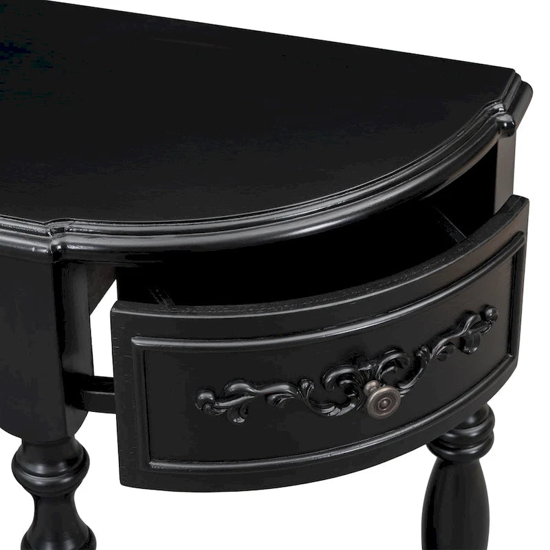 Console incurvée Merax avec 4 tiroirs et 1 étagère