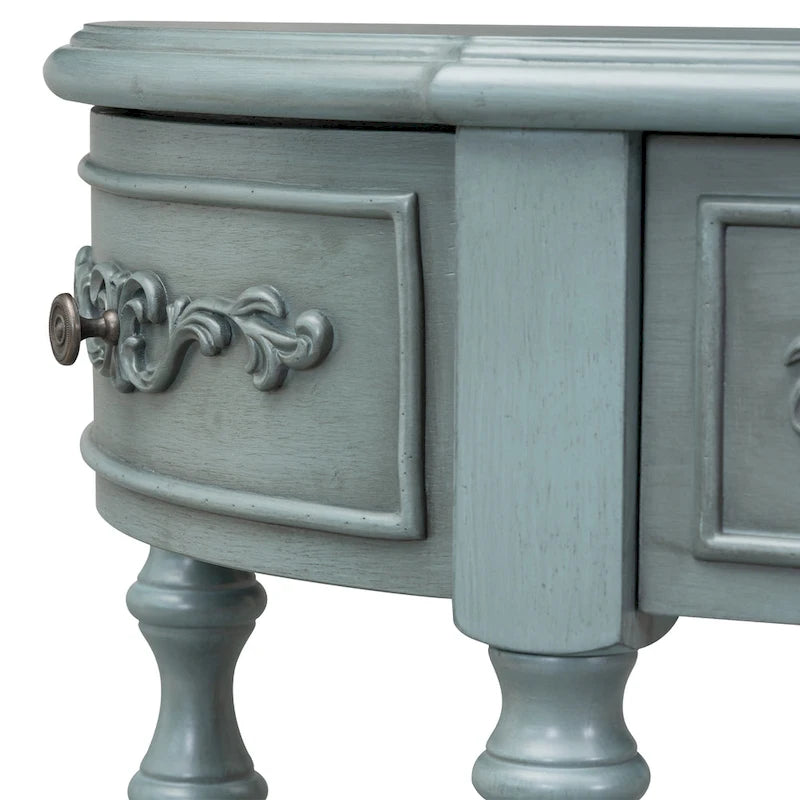 Console incurvée Merax avec 4 tiroirs et 1 étagère