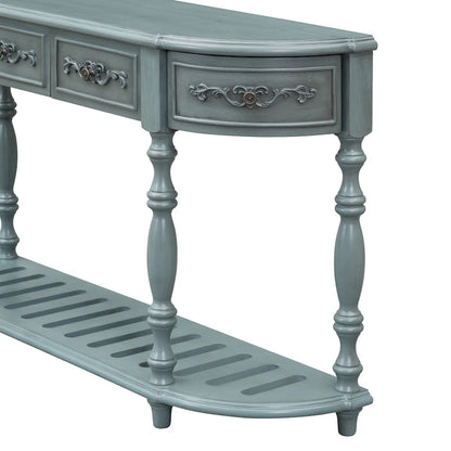 Console incurvée Merax avec 4 tiroirs et 1 étagère