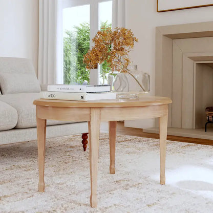 Table basse ovale Clayton en marqueterie de bois