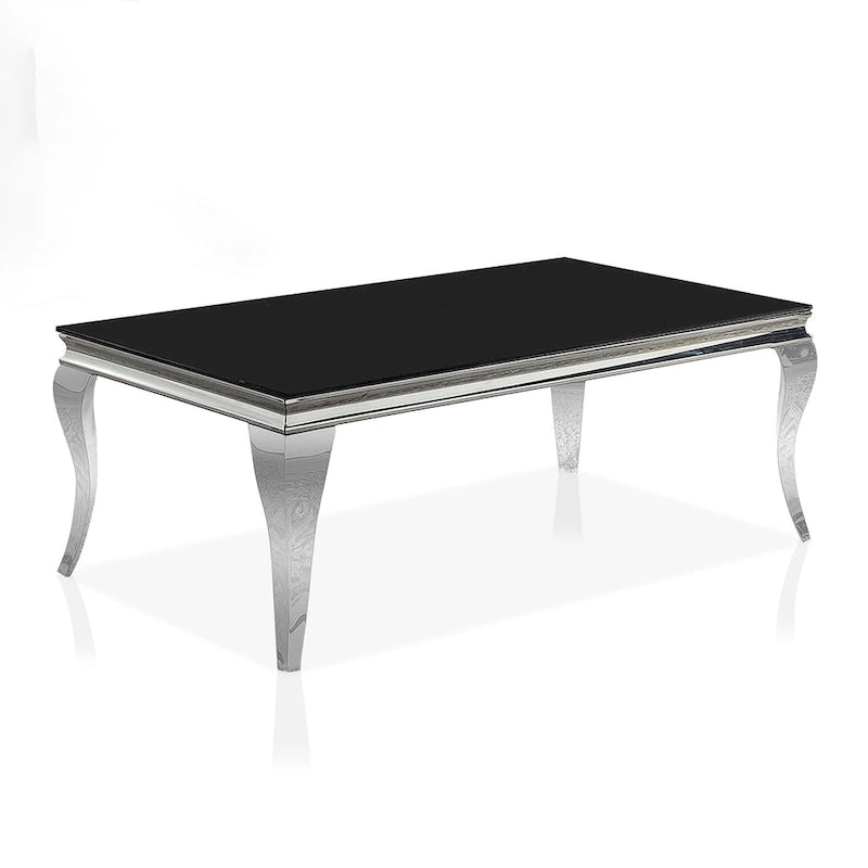 Ensemble de deux tables basses contemporaines en verre Kiermeyer de Furniture of America