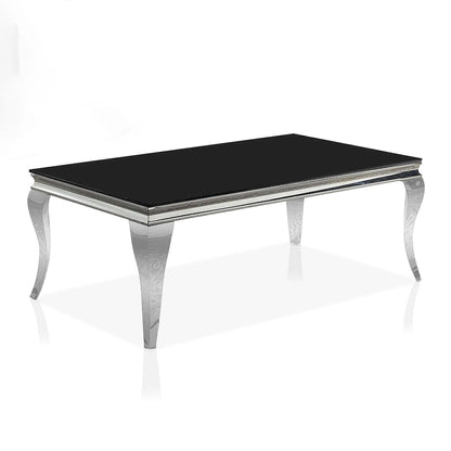 Ensemble de deux tables basses contemporaines en verre Kiermeyer de Furniture of America