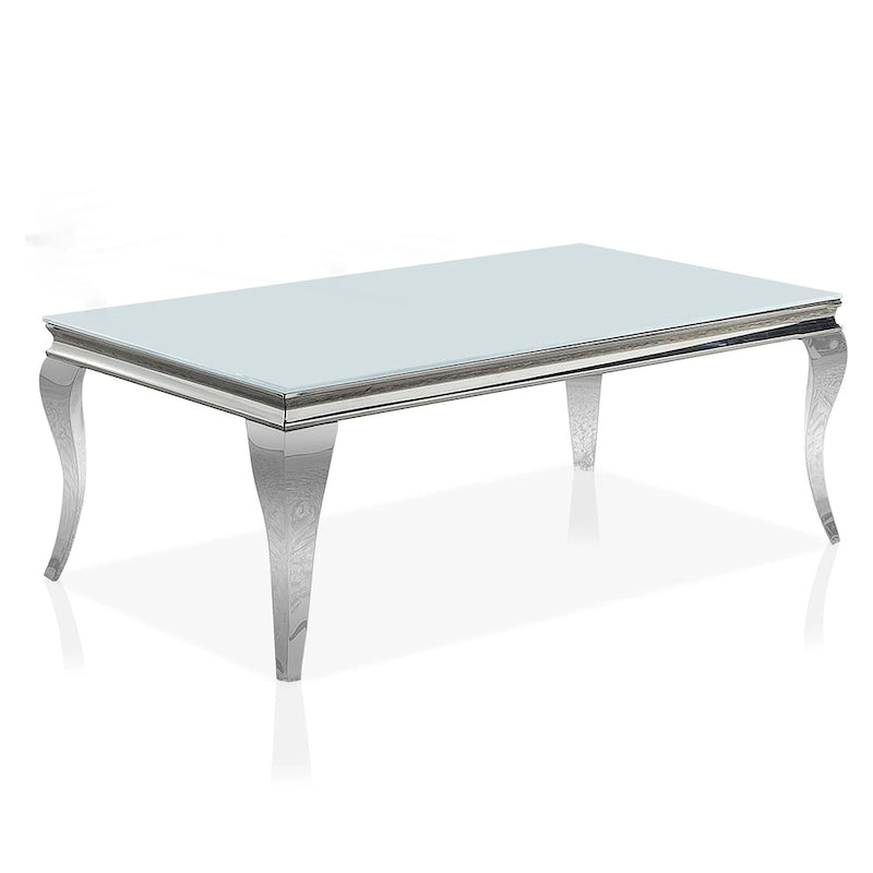 Ensemble de deux tables basses contemporaines en verre Kiermeyer de Furniture of America