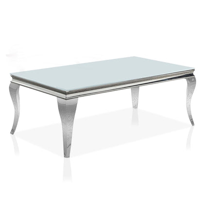 Ensemble de deux tables basses contemporaines en verre Kiermeyer de Furniture of America