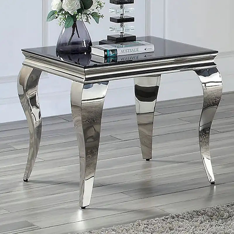 Ensemble de deux tables basses contemporaines en verre Kiermeyer de Furniture of America