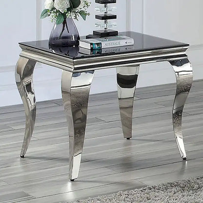 Ensemble de deux tables basses contemporaines en verre Kiermeyer de Furniture of America