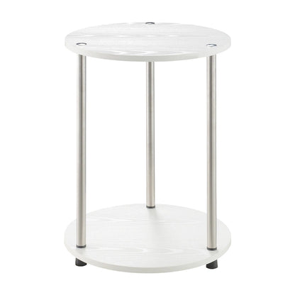 Table d'appoint ronde à 2 niveaux sans outils Designs2Go de Convenience Concepts