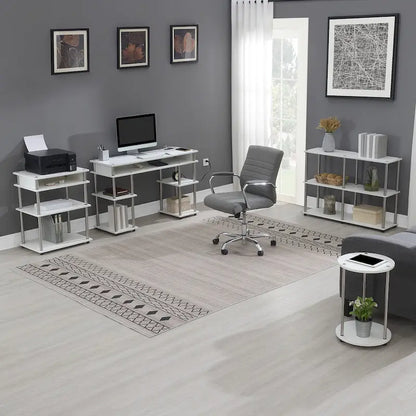 Table d'appoint ronde à 2 niveaux sans outils Designs2Go de Convenience Concepts