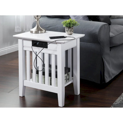 Ensemble de 2 tables d'appoint AFI Mission avec chargeur intégré