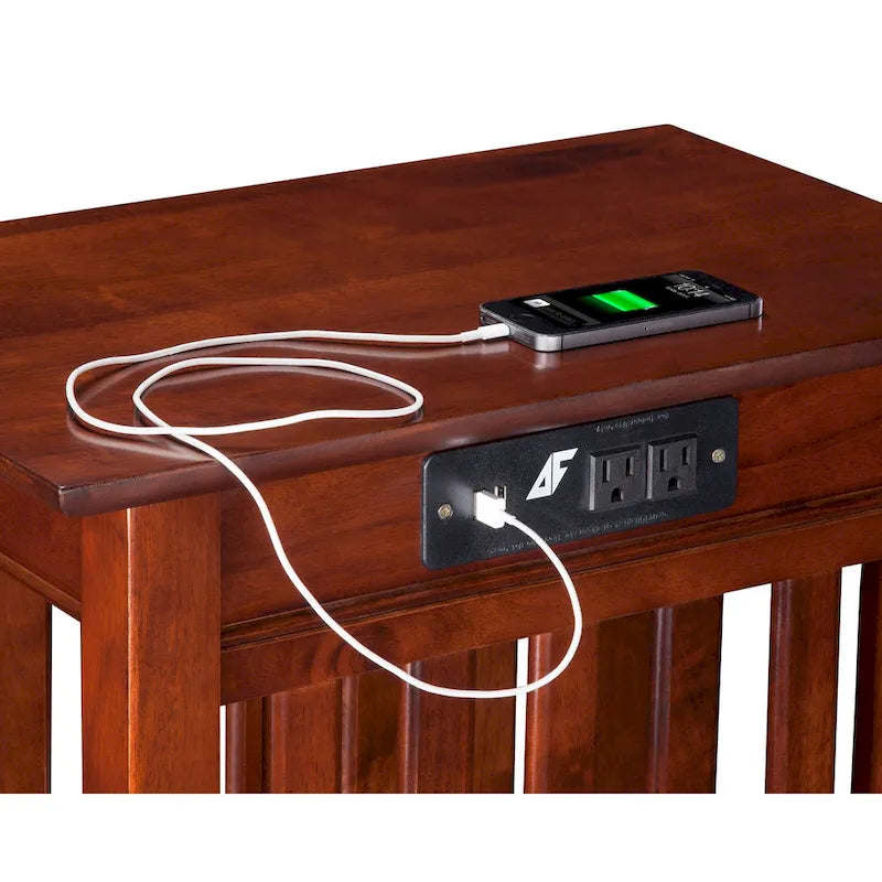 Ensemble de 2 tables d'appoint AFI Mission avec chargeur intégré