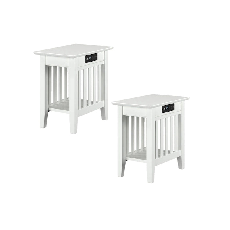 Ensemble de 2 tables d'appoint AFI Mission avec chargeur intégré