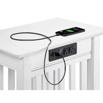Ensemble de 2 tables d'appoint AFI Mission avec chargeur intégré