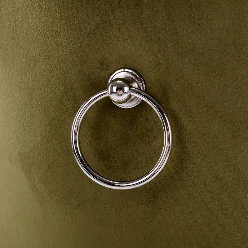 Ensemble moderne de 2 chaises de salle à manger capitonnées en velours, pieds en bois et garniture cloutée