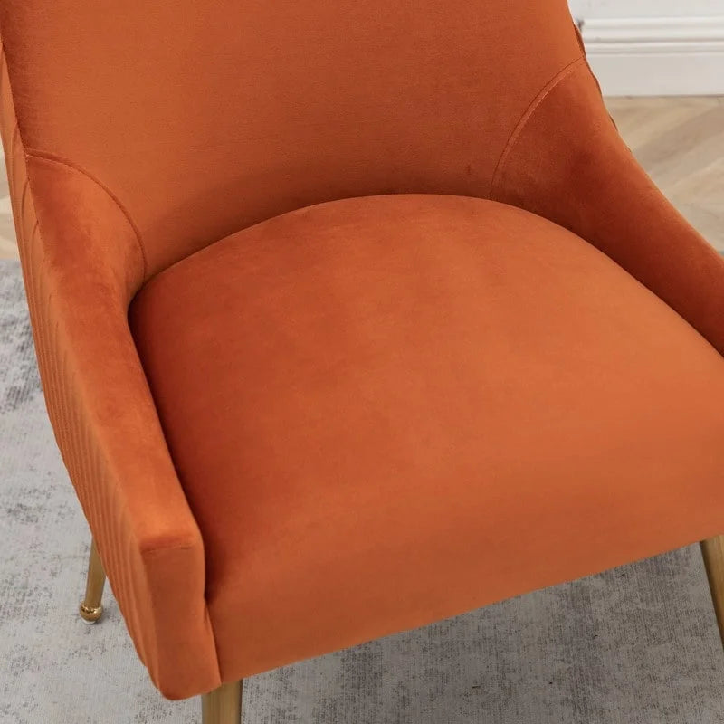 Ensemble de 2 chaises de salle à manger d'appoint SEYNAR en velours style milieu du siècle avec poignée arrière