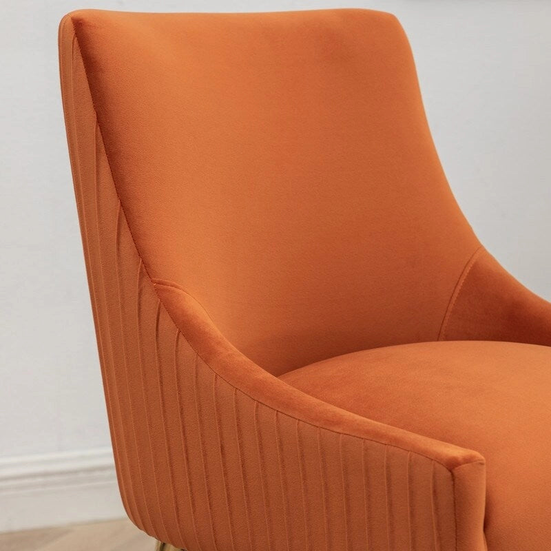 Ensemble de 2 chaises de salle à manger d'appoint SEYNAR en velours style milieu du siècle avec poignée arrière