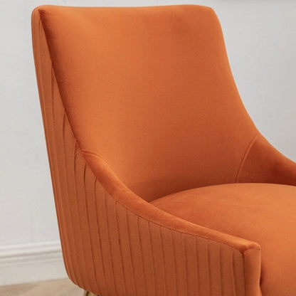 Ensemble de 2 chaises de salle à manger d'appoint SEYNAR en velours style milieu du siècle avec poignée arrière