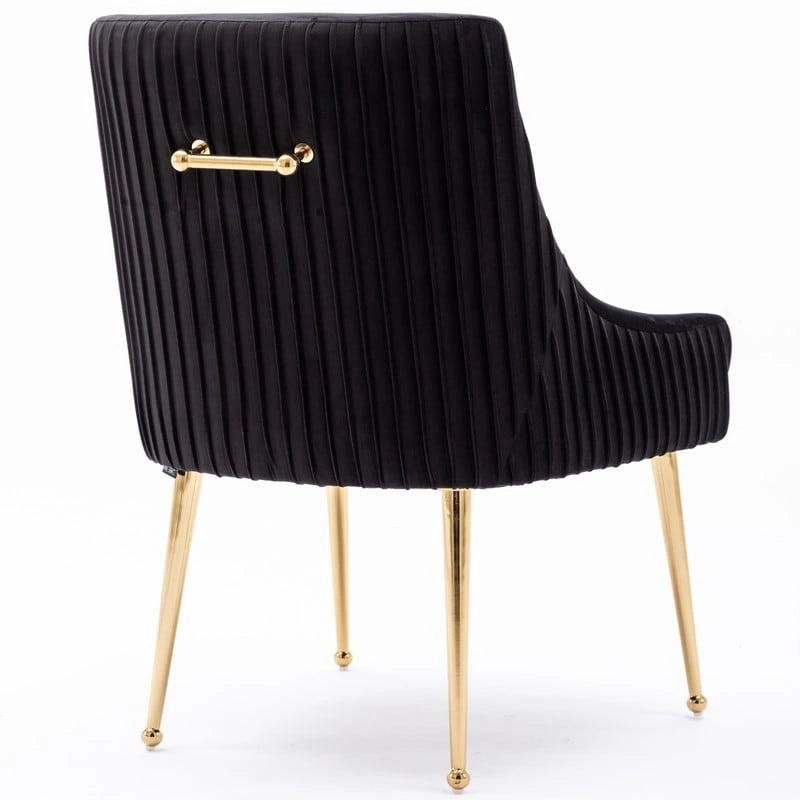 Ensemble de 2 chaises de salle à manger d'appoint SEYNAR en velours style milieu du siècle avec poignée arrière