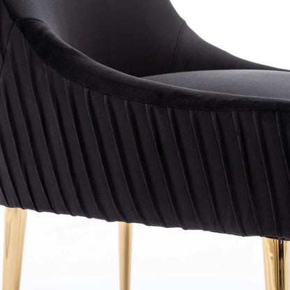 Ensemble de 2 chaises de salle à manger d'appoint SEYNAR en velours style milieu du siècle avec poignée arrière