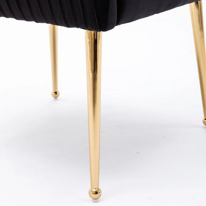 Ensemble de 2 chaises de salle à manger d'appoint SEYNAR en velours style milieu du siècle avec poignée arrière