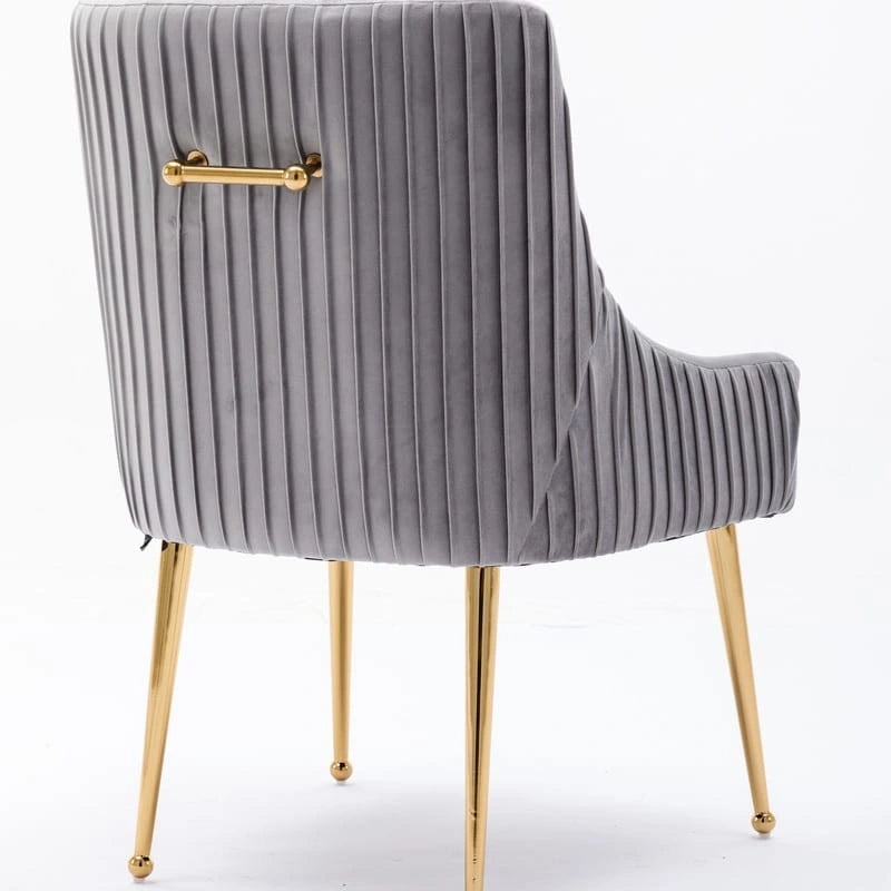 Ensemble de 2 chaises de salle à manger d'appoint SEYNAR en velours style milieu du siècle avec poignée arrière