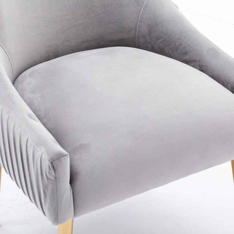 Ensemble de 2 chaises de salle à manger d'appoint SEYNAR en velours style milieu du siècle avec poignée arrière