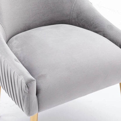 Ensemble de 2 chaises de salle à manger d'appoint SEYNAR en velours style milieu du siècle avec poignée arrière