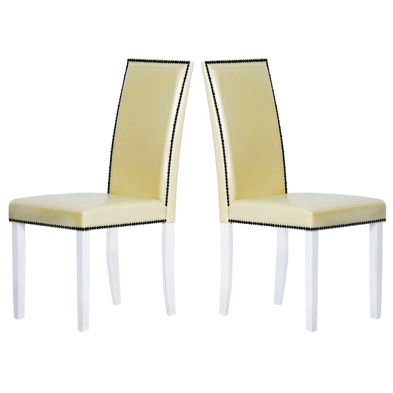Warehouse of Tiffany Blazing Cream Dining Chairs (Set of 2)