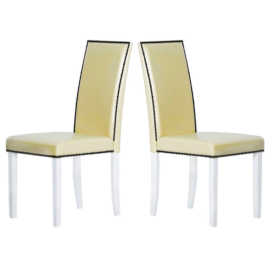 Warehouse of Tiffany Blazing Cream Dining Chairs (Set of 2)