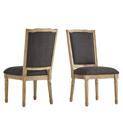 Chaises de salle à manger en lin orné Deana (ensemble de 2) par iNSPIRE Q Artisan