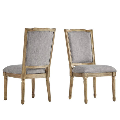 Chaises de salle à manger en lin orné Deana (ensemble de 2) par iNSPIRE Q Artisan