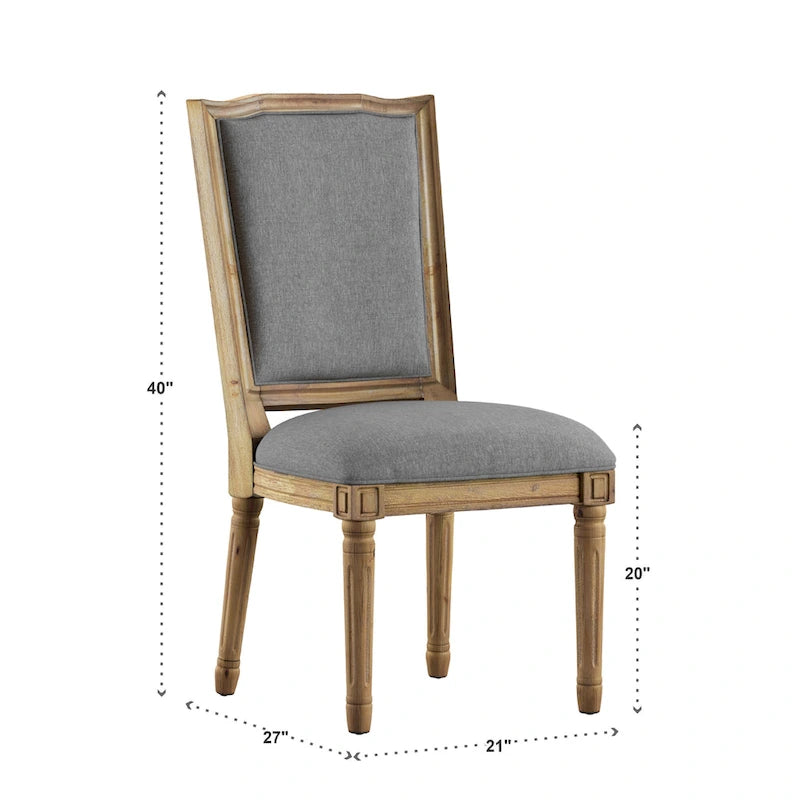 Chaises de salle à manger en lin orné Deana (ensemble de 2) par iNSPIRE Q Artisan