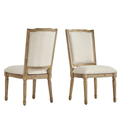 Chaises de salle à manger en lin orné Deana (ensemble de 2) par iNSPIRE Q Artisan