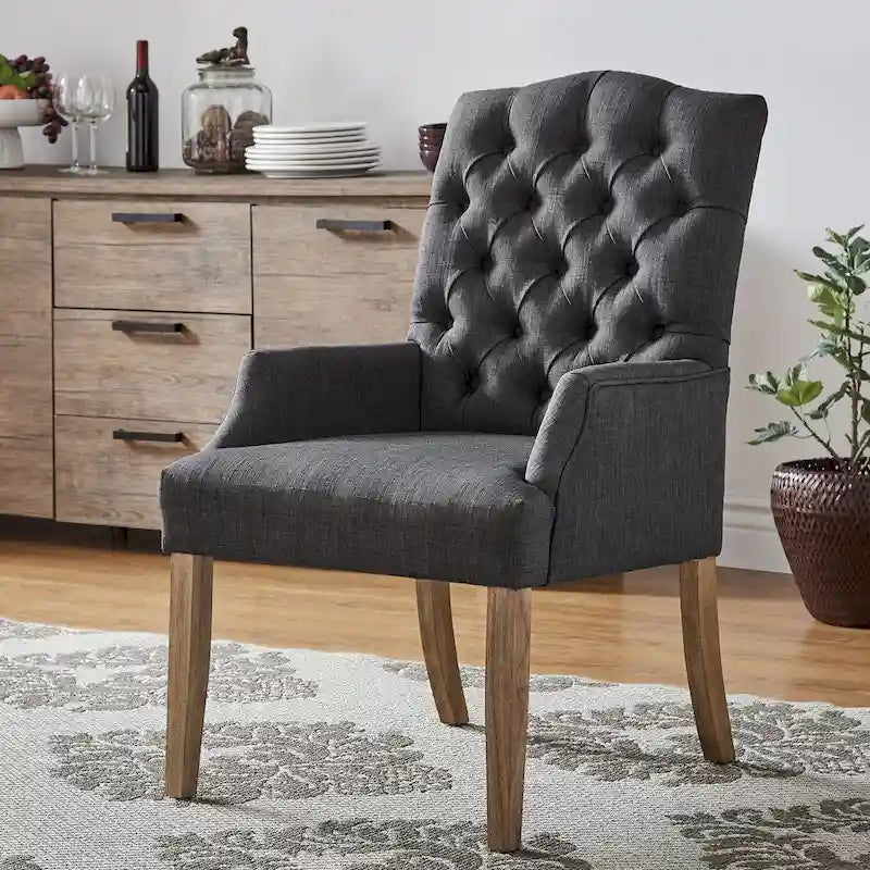Fauteuil de salle à manger capitonné haut de gamme Benchwright par iNSPIRE Q Artisan