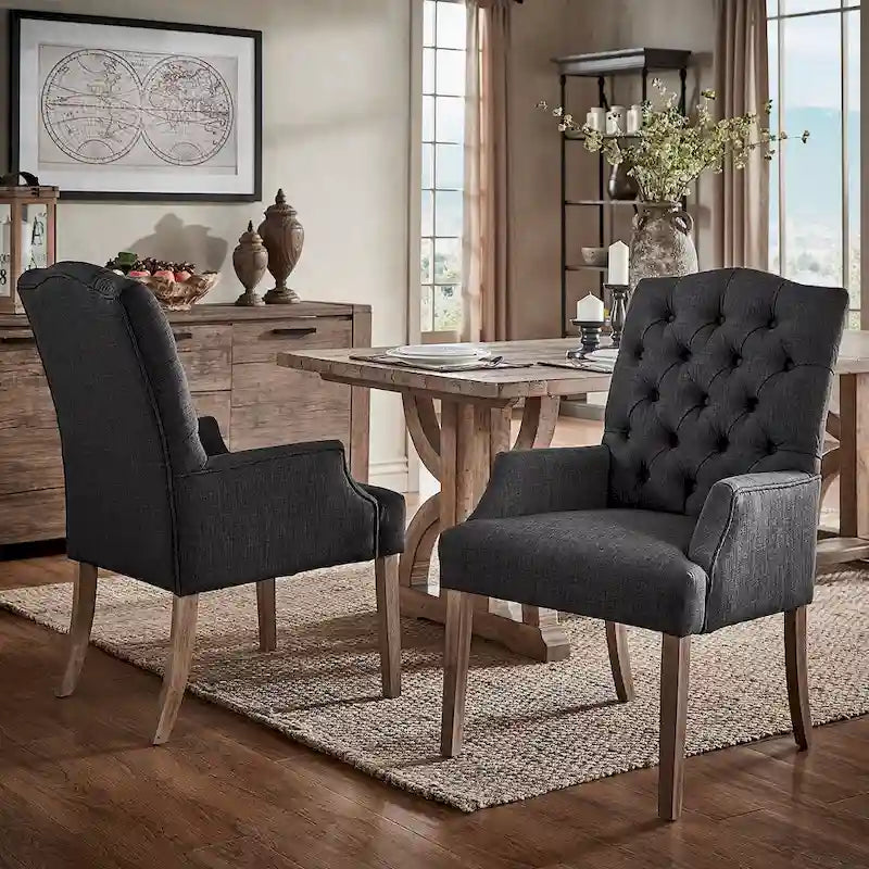 Fauteuil de salle à manger capitonné haut de gamme Benchwright par iNSPIRE Q Artisan
