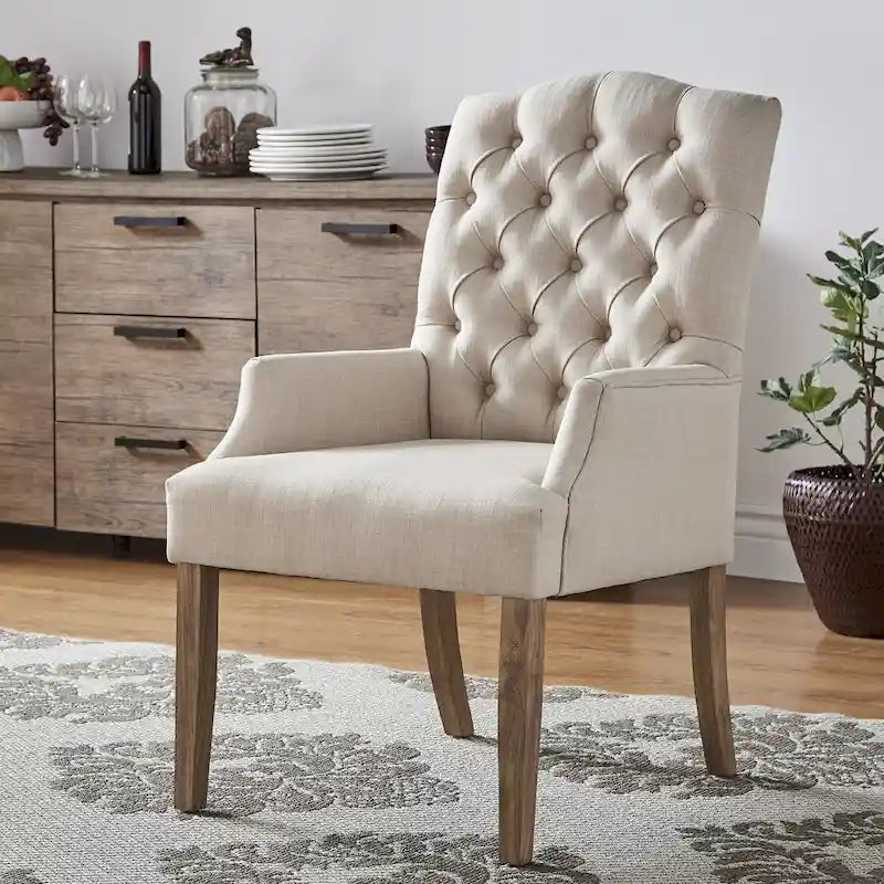 Fauteuil de salle à manger capitonné haut de gamme Benchwright par iNSPIRE Q Artisan
