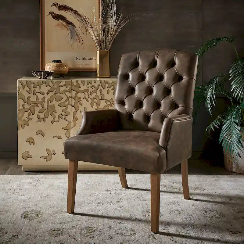 Fauteuil de salle à manger capitonné haut de gamme Benchwright par iNSPIRE Q Artisan