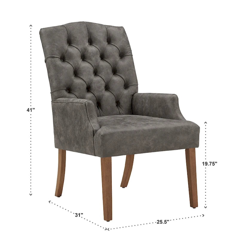Fauteuil de salle à manger capitonné haut de gamme Benchwright par iNSPIRE Q Artisan